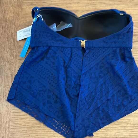 BLEU ROD BEATTIE BLUE LACEY FLYAWAY BANDINI. NEW WITH TAGS - Picture 4 of 8
